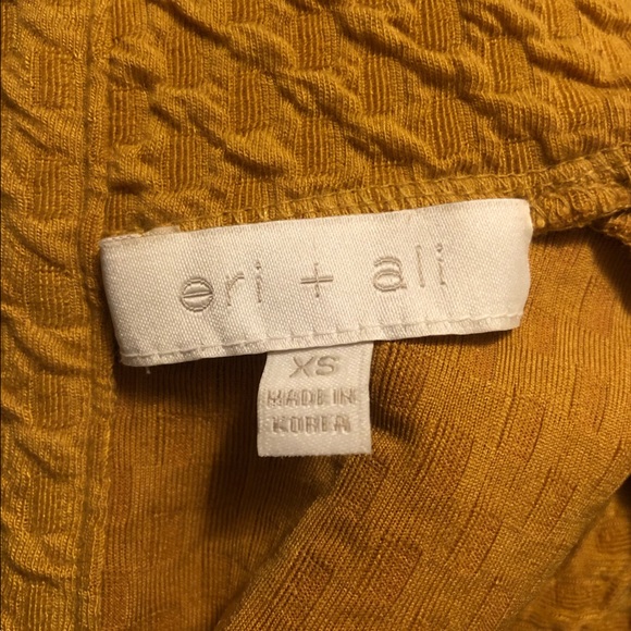 Anthropologie Eri + Ali Overture textured mock neck mustard yellow tank top, XS - Picture 7 of 10